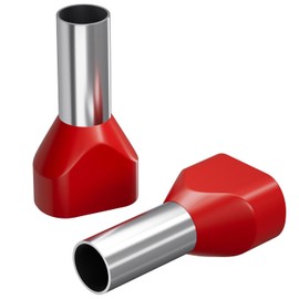 Twin Wire End Ferrules 2 x 10.0 mm2 / 12 mm Red Pack of 100