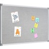 Lockways 36" x 24" Premium Cork Bulletin Board, Light Grey
