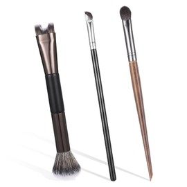 3 PCS Nose Contour Brushes, 2-In-1 U-Shaped Brush, Sculpting Dual-End Nose Brush, Angled Makeup Brushes for Sculpting and Defining Noses Contour