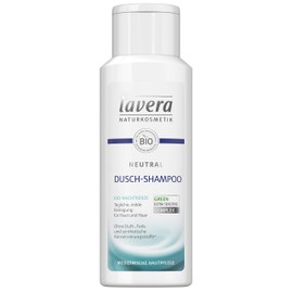 lavera Neutral Shower Shampoo - 2 in 1 Shampoo & Shower Gel with Organic Evening Primrose - for Skin & Hair - Soap-Free Mild Formula - Neurodermatitis - Natural Cosmetics - Vegan - Organic (1 x 200 ml)