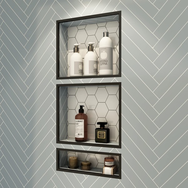 Uni-Green Shower Niche Ready for Tile 16"X34"(16"x14"+16"x20"), Set of Two