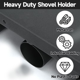 ybaymy Shovel Holder for Truck Metal Trailer Tool Rack with 8 Holes in 2 Groups Heavy Duty Truck Bed Tool Box Mount Garden Tool Organizer for Rakes Shovels Hoes Landscape Hand Tools Rack