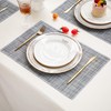Counfeisly Vinyl Placemats Set of 8, Easy Clean Woven Vinyl