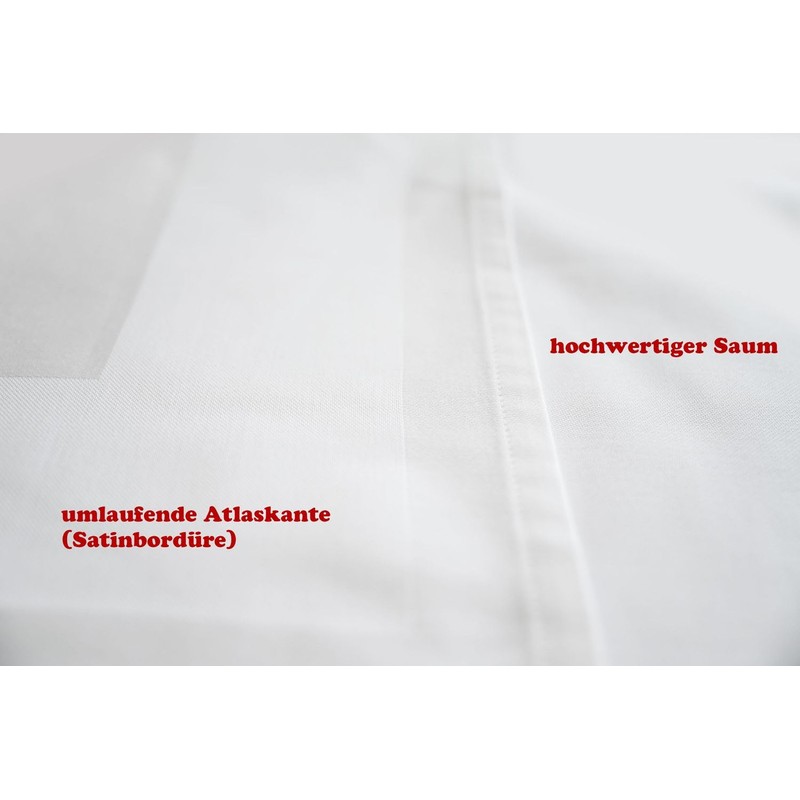 Damask Table Cloth with Satin Band at up to 95°C