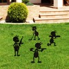 Xedatric Battle Ant Metal Garden Decor–4-Piece Metal Yard Art Set