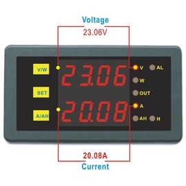 AiLi DC 0-90V 0-30A Voltage Current Energy Power Watt Meter HHO EV Car Motor Boat Solar Wind