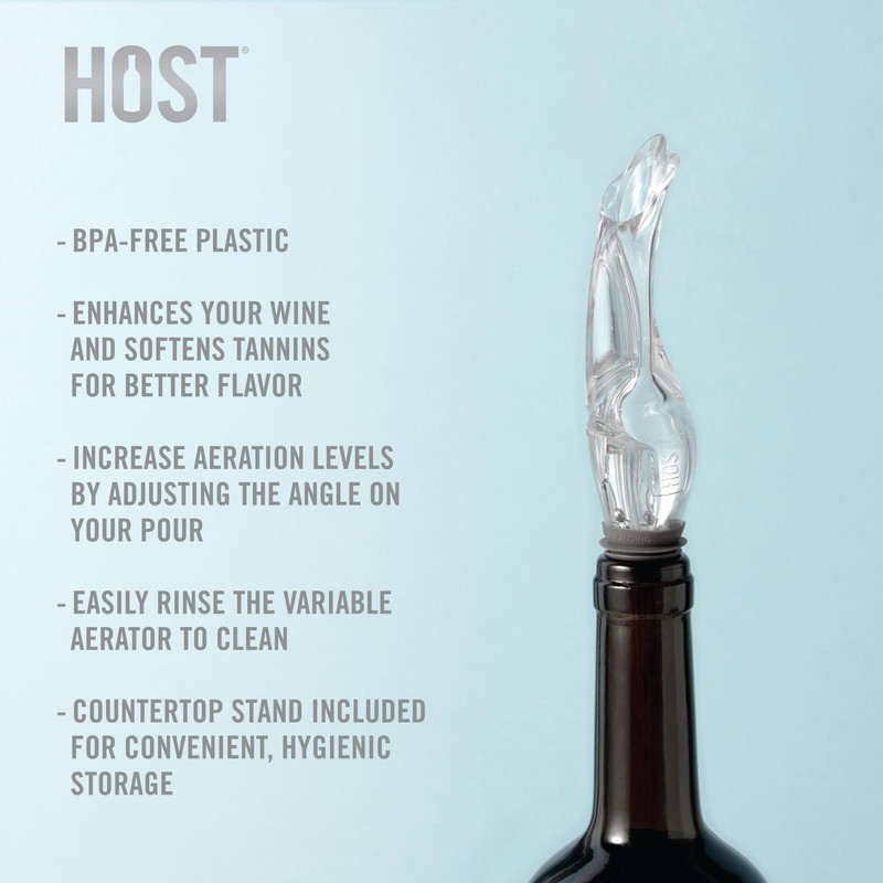 HOST TILT Wine Aerator Pour Spout, Wine Bottle Spout Pourer,