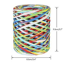 G2PLUS Colored 262 Feet Raffia Paper Ribbon, 6 Colored Packing Paper String, Red Green Blue Raffia Ribbon for Christmas Gift Wrapping, DIY Arts & Crafts Decoration