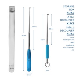 PFLYPF 2 Pieces Fishing Hook Remover, Stainless Steel Fishing Hook Remover, Portable Hook Remover, Fishing Tackle Fishing Tools, Hook Remover for Sea Fishing, Rock Fishing etc