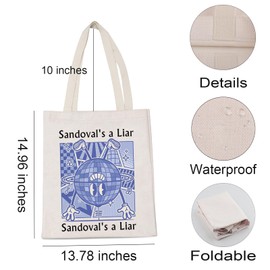 LEVLO Funny Vanderpump Fans Gift Sandoval's a Liar Shopping Bag TV Lover Waterproof Travel Bag(Sandoval's a Liar)