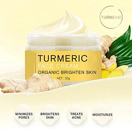 Mascarilla de Arcilla de Cúrcuma, Mascarilla de Arcilla Purificante, Mascarilla Limpiadora, Crema Facial de Cúrcuma Hidratante Hidratante Crema de Reparación Iluminadora de la Piel Cuidado de la Piel,