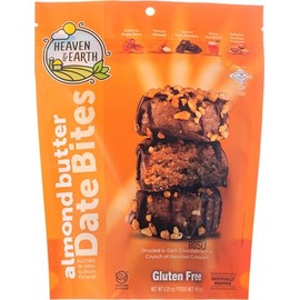 Heaven & Earth Gluten Free Chocolate Covered Almond Butter Date Bite Truffles with Hazelnut Croquet 5.25oz