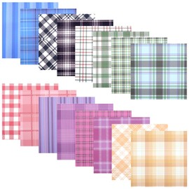 TOAOB 16pcs Sublimation Transfer Sheets Plaid Sublimation Paper 8.27'' x11.7'' Heat Press Transfer Paper for Mug T-Shirts Coaster Bag Keychain DIY Blanks Craft Supplies