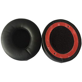 PZV Almohadillas para Orejas de Repuesto para Auriculares Beats Solo2, Solo 2.0 On-Ear Solo 2 con Cable de Repuesto (no Compatible con Solo 2.0/3.0 inalámbrico), Negro