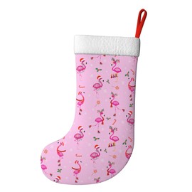 Eitqtbea Christmas Flamingo Christmas Stockings Fireplace Hanging Socks Holders Ornament for Family Xmas Tree Party Holiday Decoration Gift