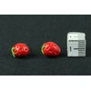 Strawberry Strawberry Fruit Stud Earrings Round Plug Berry Mini Bling