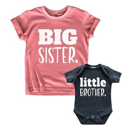 Unordinary - Conjunto de camisas a juego para bebés recién nacidos, Malva / negro carbón., Kid (3T) / Baby (NB)
