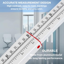 VITALBEST Wall Mount Stadiometer, Professional Aluminum Metal Telescopic Height Measuring Rod for Adults and Kids, Medical Office Height Measuring Device, Scale Height Measure
