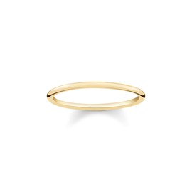 Thomas Sabo Women's 925 Sterling Silver Gold Plated Yellow Gold Ring Size - P TR2123-413-12-56