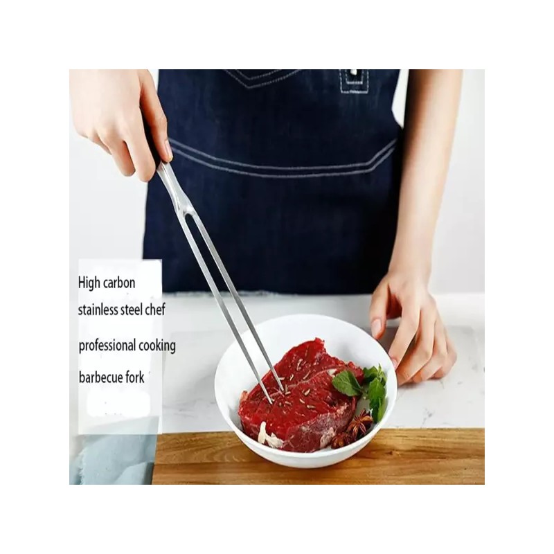 Ambiejie AMBOJIE 카빙 포크 고탄소 스테인리스 스틸 셰프 프로 쿠킹