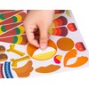 52pcs Thanksgiving Crafts for Kids, Make-A-Turkey Stickers Party Games/Favors/Supplies(Small Size)