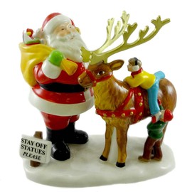 Dept 56 Accessories Main Street Town Santa Snow Village Limited Reindeer - Ceramic 5.00 IN