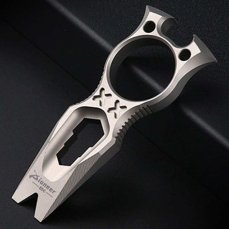 Hamans Pry Bar Multi Tool Titanium with Wrench Bottle Opener