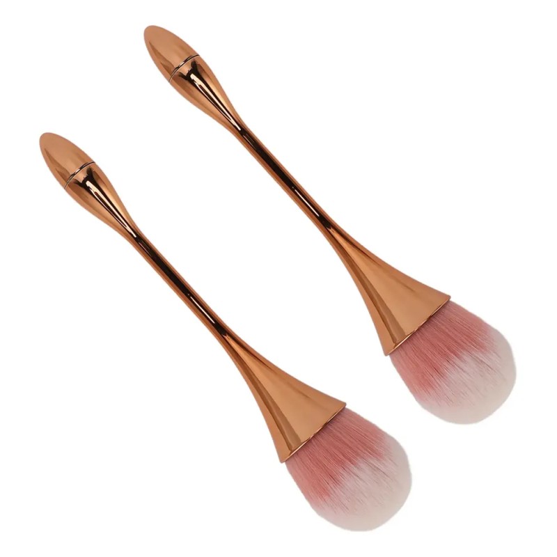 Brocha En Polvo, 2 Piezas, Para Decoración De Uñas, Cerdas