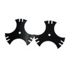 RAParts (2-Pack) 9"x9" Tri-Point Edger Blade Fits Troy-Bilt TB554 TEB515