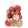 ANDALUCA Decorative Balls Bag Bowl Filler Home Decor (Red Gold)