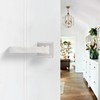 Probrico Passage Door Handles Satin Nickel Handles Lever On Square