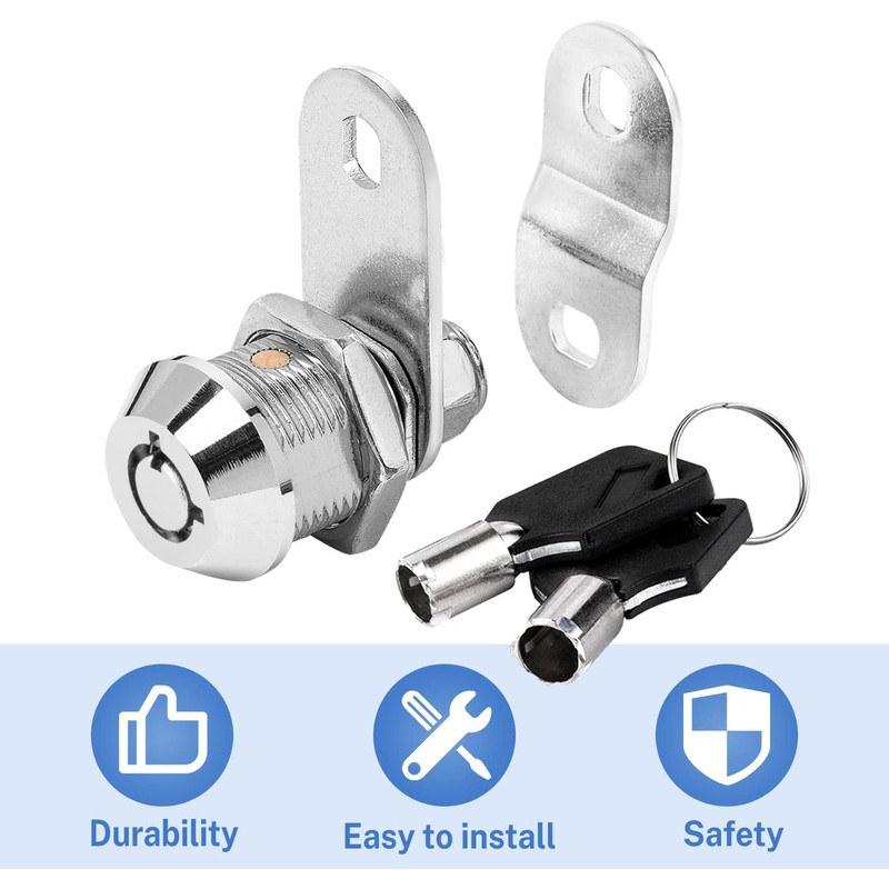 Cam Lock RV Storage Locks Keyed Alike, 5/8" Fits on