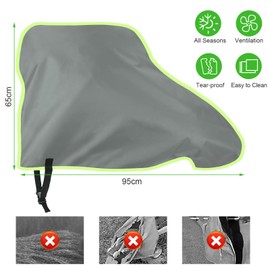 URAQT Drawbar Cover, Universal Drawbar Cover with Green Reflective Strips and Click Closure, Weather Protection, Tarpaulin 420D Drawbar Protective Cover for Caravans, Motorhomes and Trailers Types,