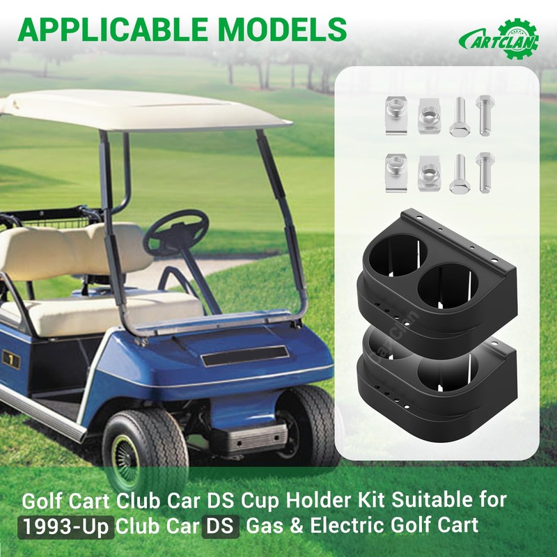 CartClan Club Car DS Cup Holder Kit Dual for 1993-Up