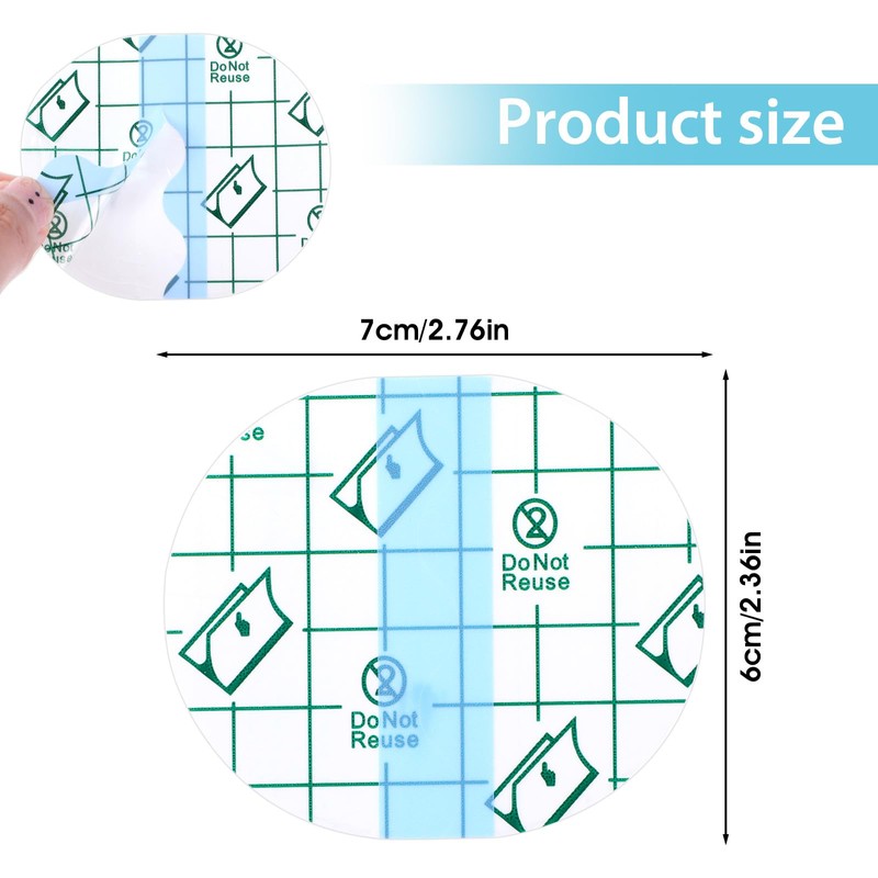 100Pcs Waterproof Bandaids, Adhesive Transparent Film Dressing Bandages