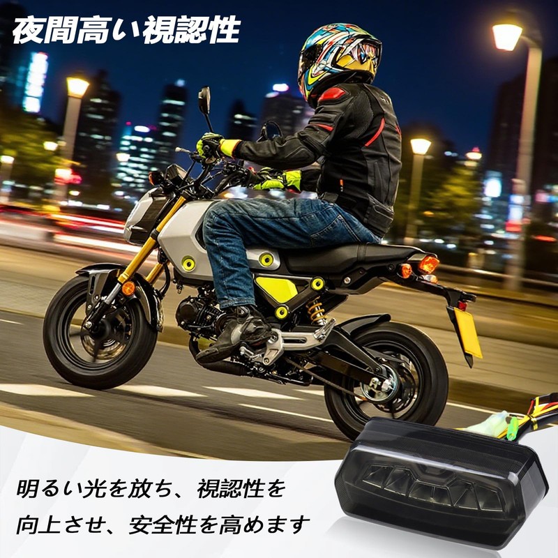 JFG Motorcycle Tail Lamp Turn Signal Integrated 12V LED Compatible
