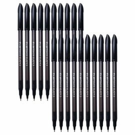 CLARO Scholar Ballpoint Pens, BLACK, Medium Point (1.0mm), Pack of 50, Smooth Ball Pens, Pens for School Office Home Everyday Use