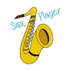 CafePress Sax Player Sticker Square Bumper Sticker Car Decal