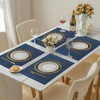 LANDVIEW Vinyl Placemats Set of 8, PVC Woven Washable Non-Slip