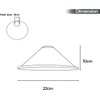 DCVOLTAGE 2 Pack Modern Ceiling Lamp Shade Black Metal Cone
