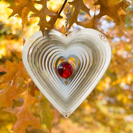 CIM Rainbow Wind Chime Stainless Steel Smooth Spinning Wind Mobile with Brilliant Colours, Includes Hanging Bracket, Attractive Window and Garden Decoration