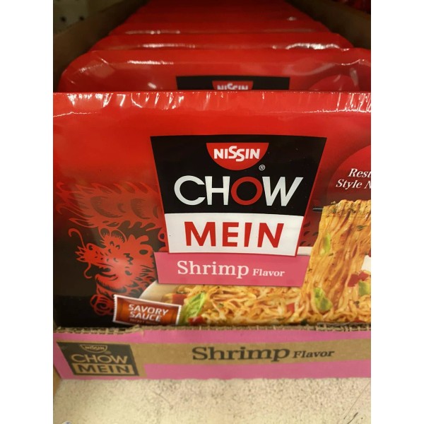 Nissin Chow Mein Shrimp Flavor ~ 4 oz. Pack of