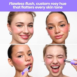Wonderskin Cream Blush Stick pH-Activated - pHlush Stick, Blush for Cheeks | pH-activated blush stick that color adapts to your skin for a natural-looking flush on cheeks and lips