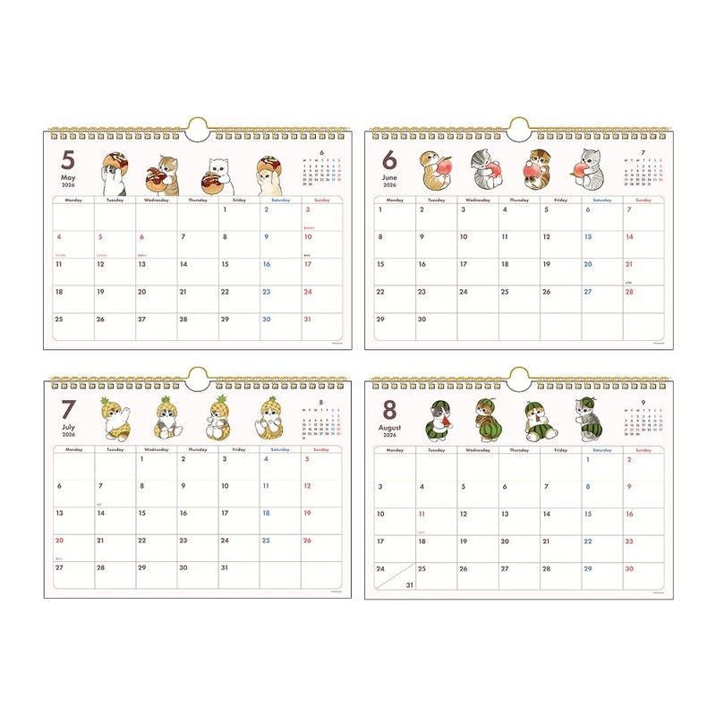 Sunstar Stationery mofusand S8521484 2026 Calendar Wall Mount