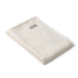 LINEN & BASIC 100% Linen Pile Face Towel, 13.4 x 30.7 inches (34 x 78 cm), White, Light and Compact (Soft/Quick Drying, Absorbent), White