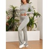 Famulily Two Piece Lounge Set Y2K Round Neck Long Sleeve