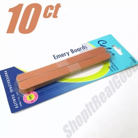 Cala 10 pc EMERY BOARDS Double Sided Nail File Fingernail Filer Manicure Pedicure