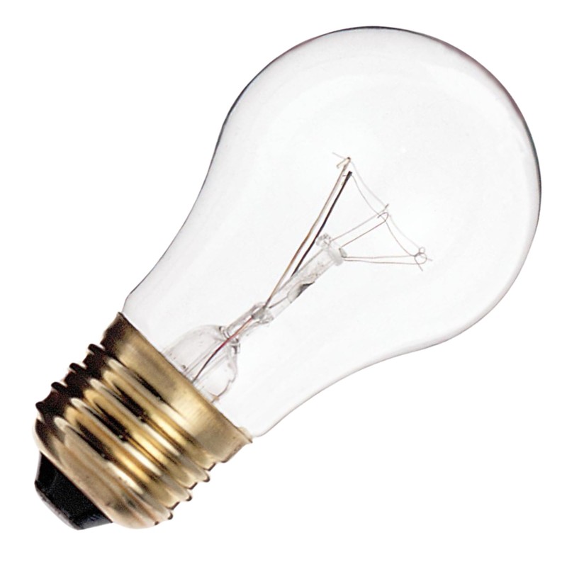 Satco S3720-40 Watt A15 Incandescent Clear Appliance Bulb - 130V/120V,