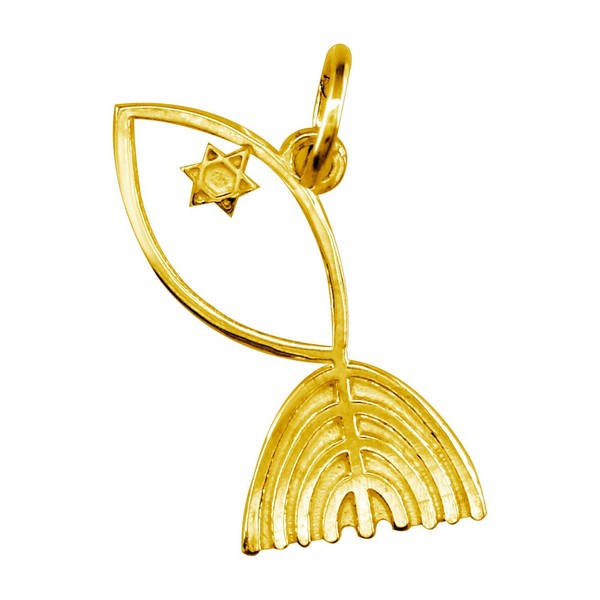 SZIRO Messianic Fish Charm in 14k Yellow Gold