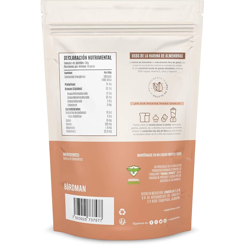 Birdman Almond Flour - Keto Friendly, Gluten Free, Kosher, Vitamin
